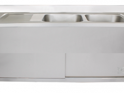 Inox korito 200 cm DUO