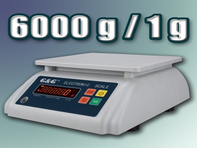 Vodotesna / protiprašna tehtnica 6 kg E6KS