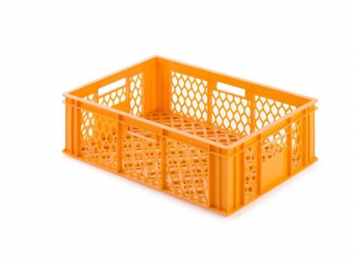 Zaboj perforiran 600 x 400 x 200 (rumen)