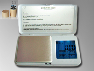 Žepna tehtnica 100g/0.01g bela + utež